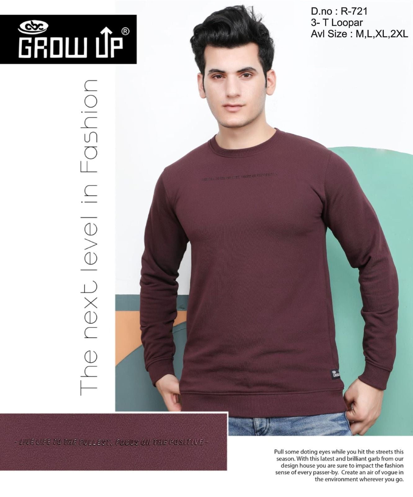 R 721 Growup Looper Mens Tshirts Supplier Gujarat