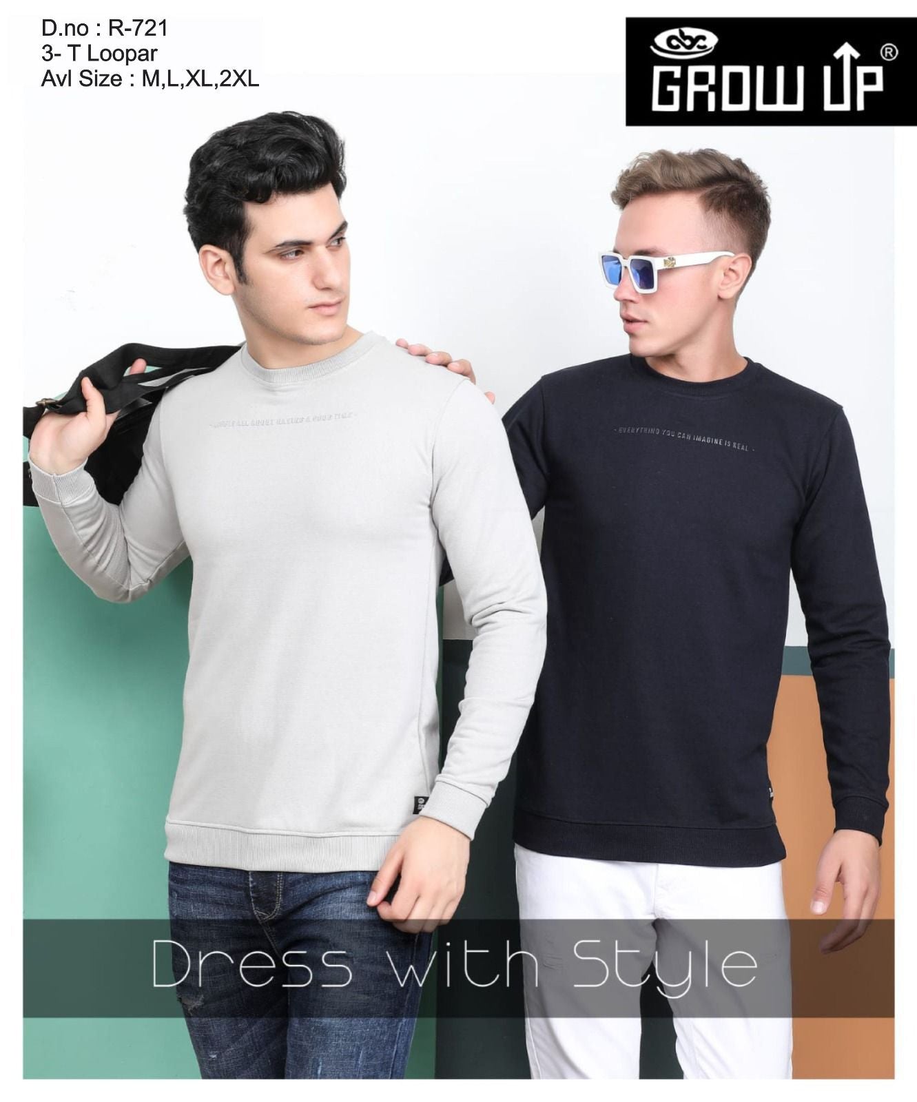 R 721 Growup Looper Mens Tshirts Supplier Gujarat