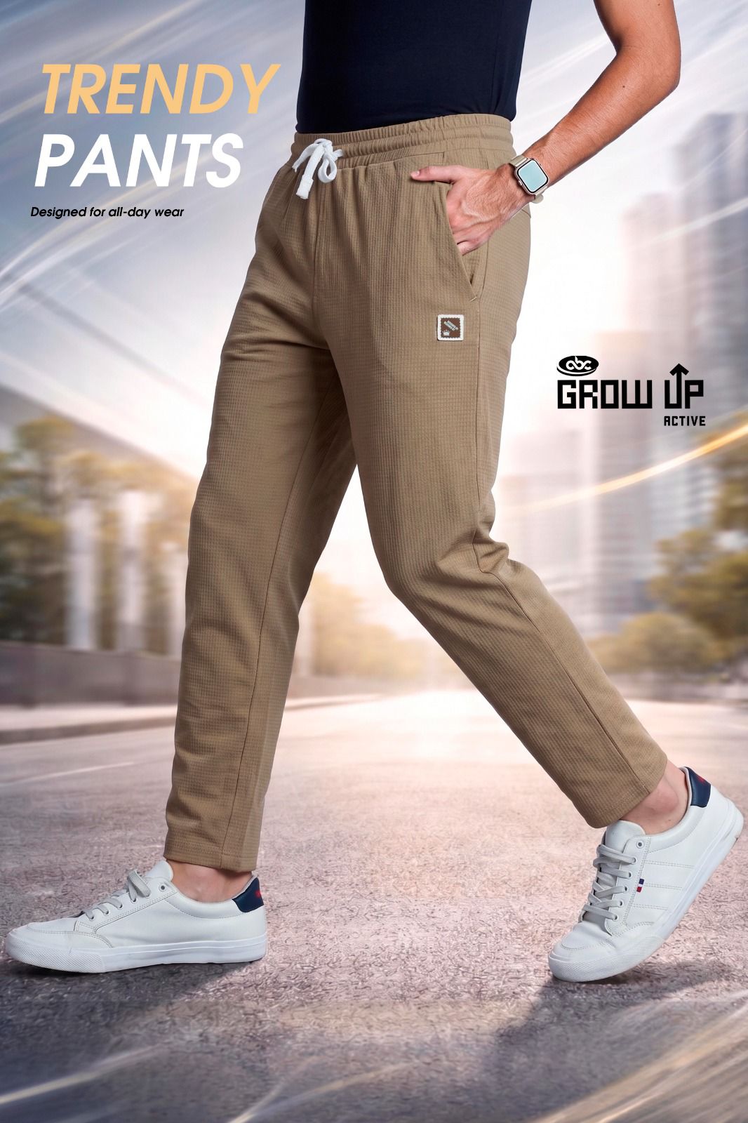 R Tp 001 Growup Cotton Blend Mens Track Pants Exporter