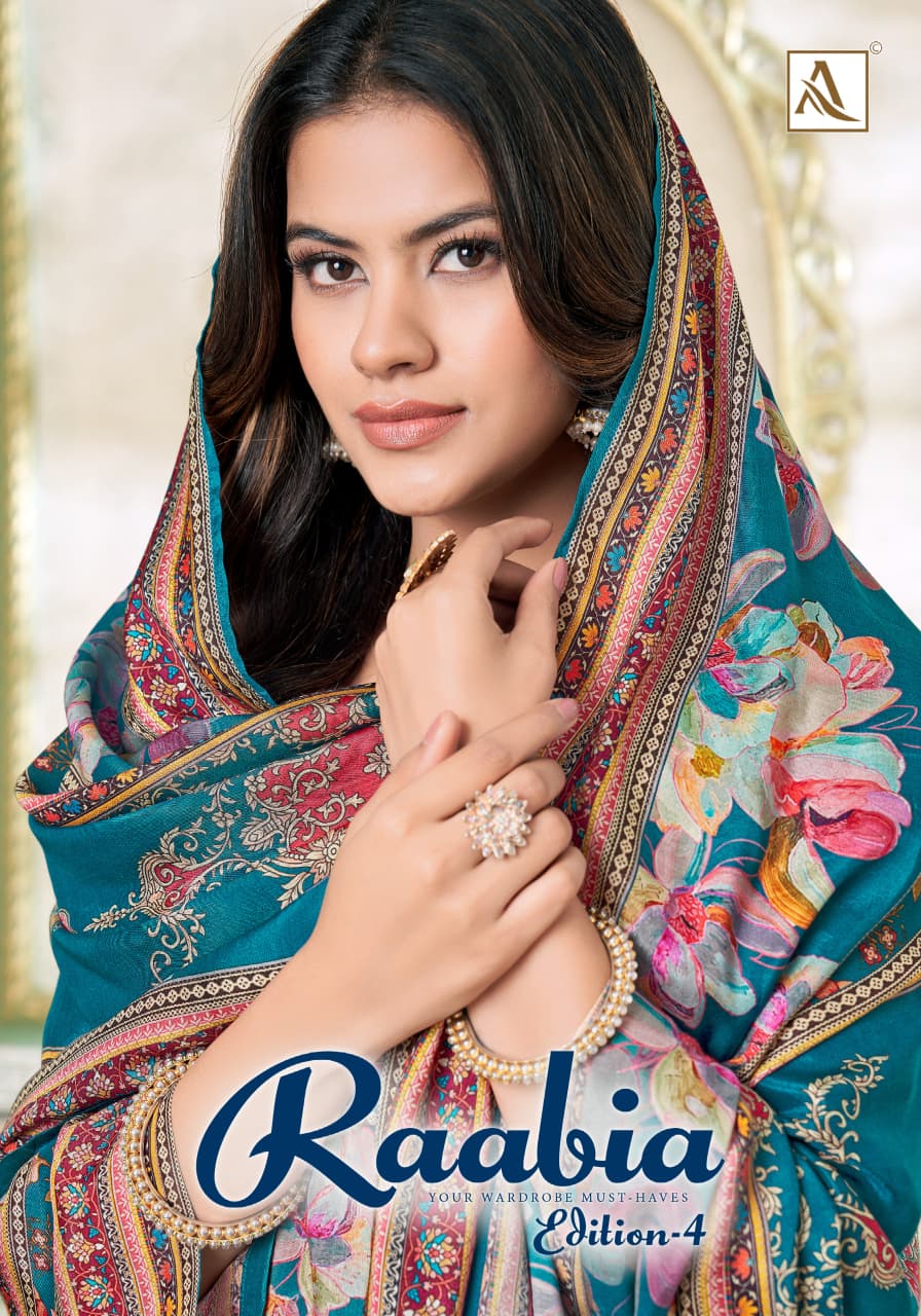 Raabia Edition 4 Alok Viscose Muslin Karachi Salwar Suits Manufacturer Gujarat
