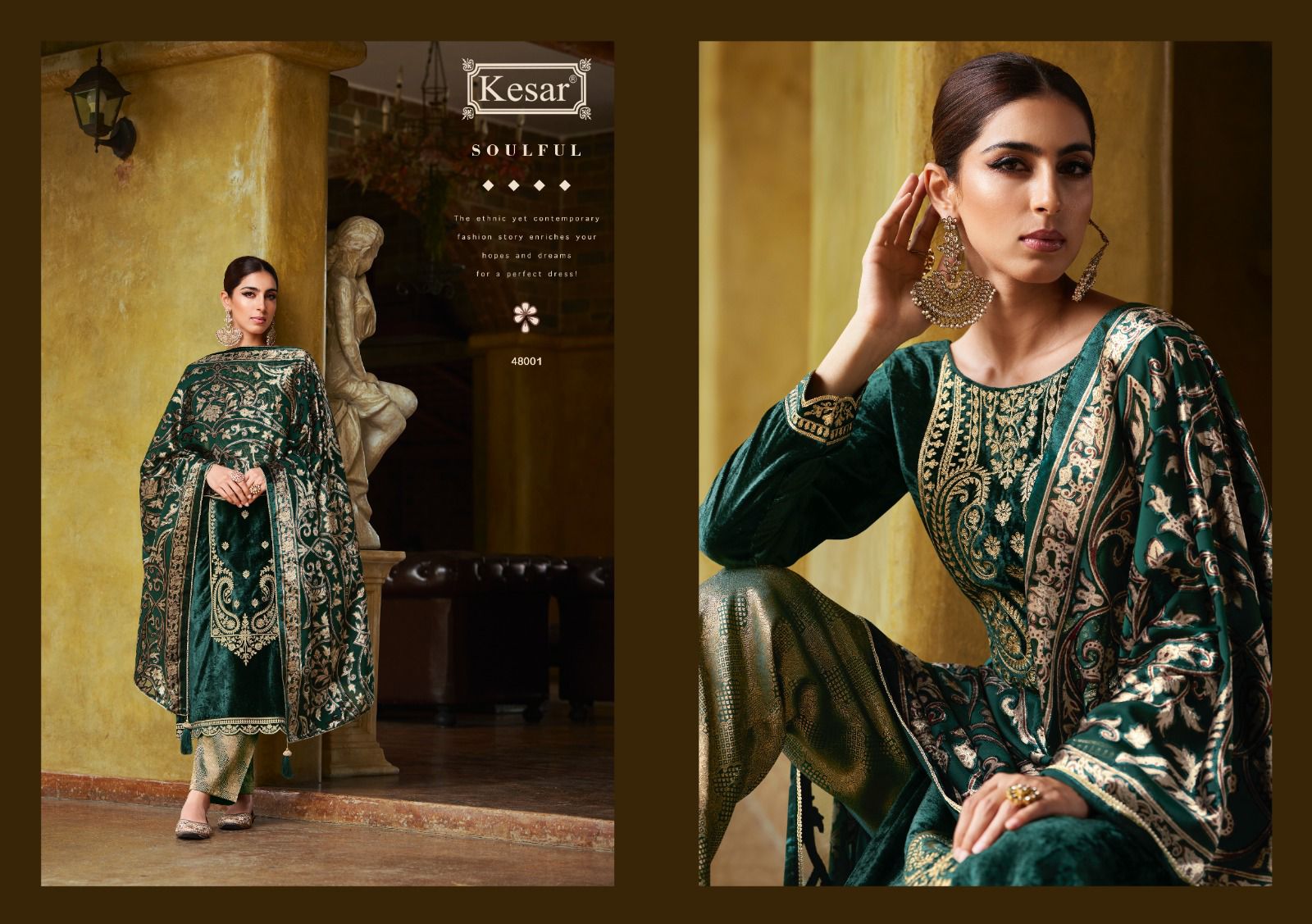 Raabta Kesar Velvet Suits Supplier