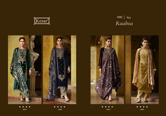 Raabta Kesar Velvet Suits Supplier