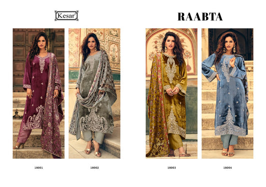 Raabta New Kesar Velvet Suits Exporter Gujarat