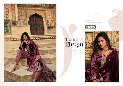 Raabta New Kesar Velvet Suits Exporter Gujarat