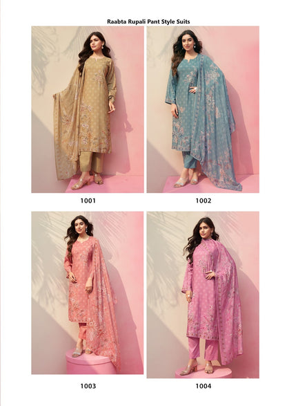 Raabta Rupali Muslin Pant Style Suits Exporter