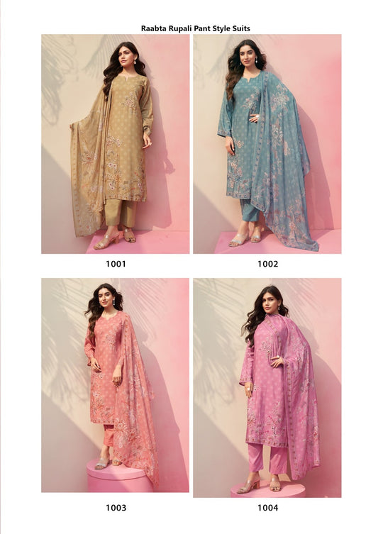 Raabta Rupali Muslin Pant Style Suits Exporter