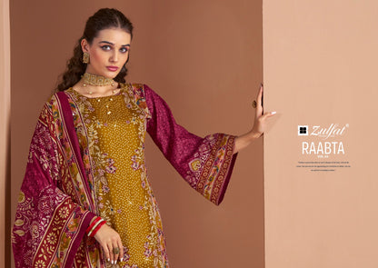 Raabta Vol 3 Zulfat Designer Jam Cotton Karachi Salwar Suits Wholesale Price