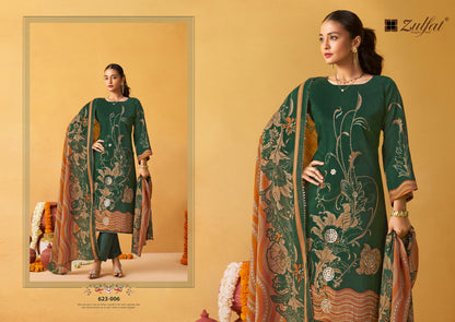 Raabta Vol 4 Zulfat Designer Jam Cotton Karachi Salwar Suits Wholesaler Ahmedabad