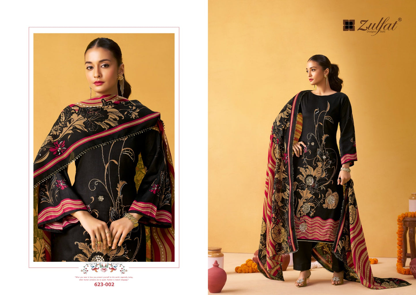 Raabta Vol 4 Zulfat Designer Jam Cotton Karachi Salwar Suits Wholesaler Ahmedabad