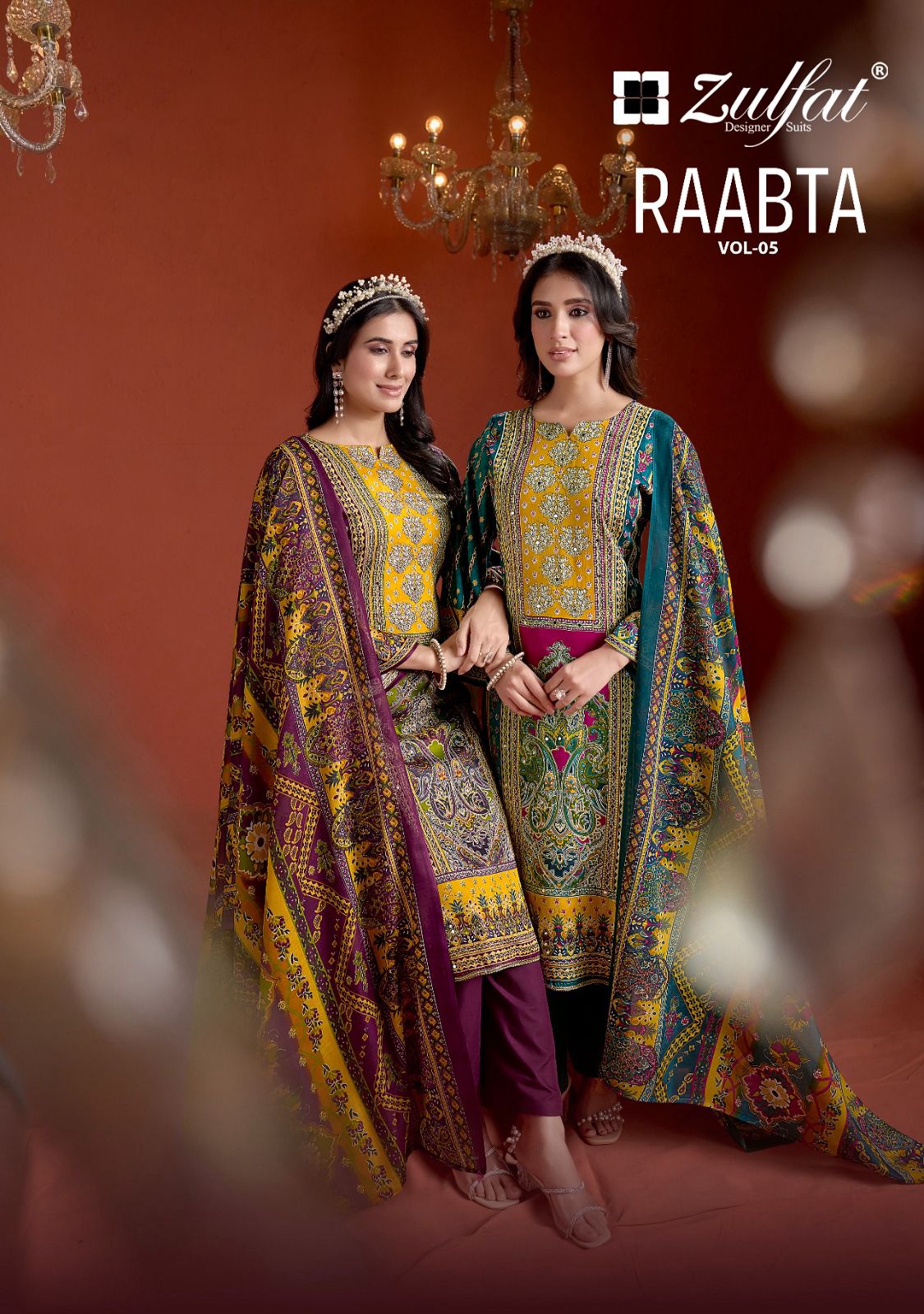 Raabta Vol 5 Zulfat Designer Jam Cotton Karachi Salwar Suits Wholesale Price