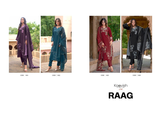 Raag Kaavish Viscose Muslin Pant Style Suits Wholesaler Ahmedabad