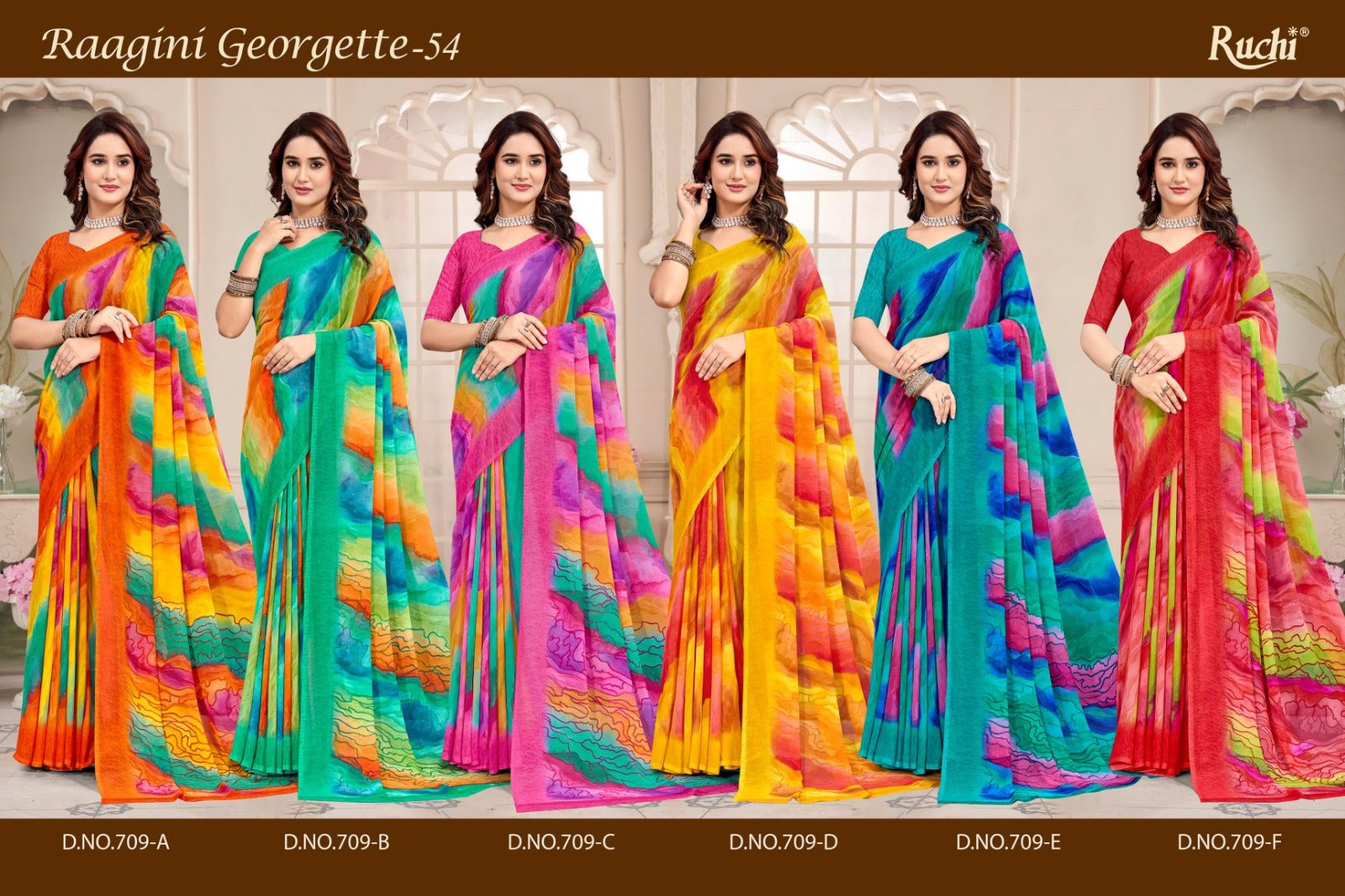 Raagini Georgette Vol 54 Ruchi Sarees Manufacturer Ahmedabad