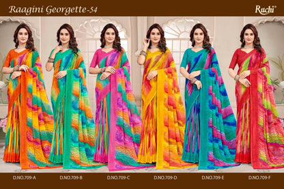 Raagini Georgette Vol 54 Ruchi Sarees Manufacturer Ahmedabad