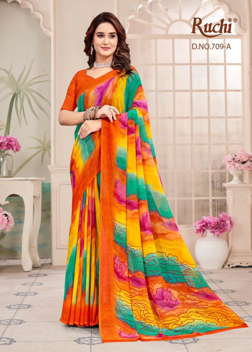 Raagini Georgette Vol 54 Ruchi Sarees Manufacturer Ahmedabad