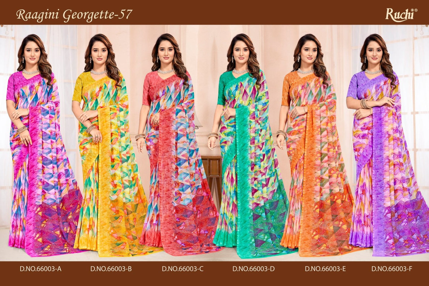 Raagini Georgette Vol 57 Ruchi Sarees Exporter Gujarat