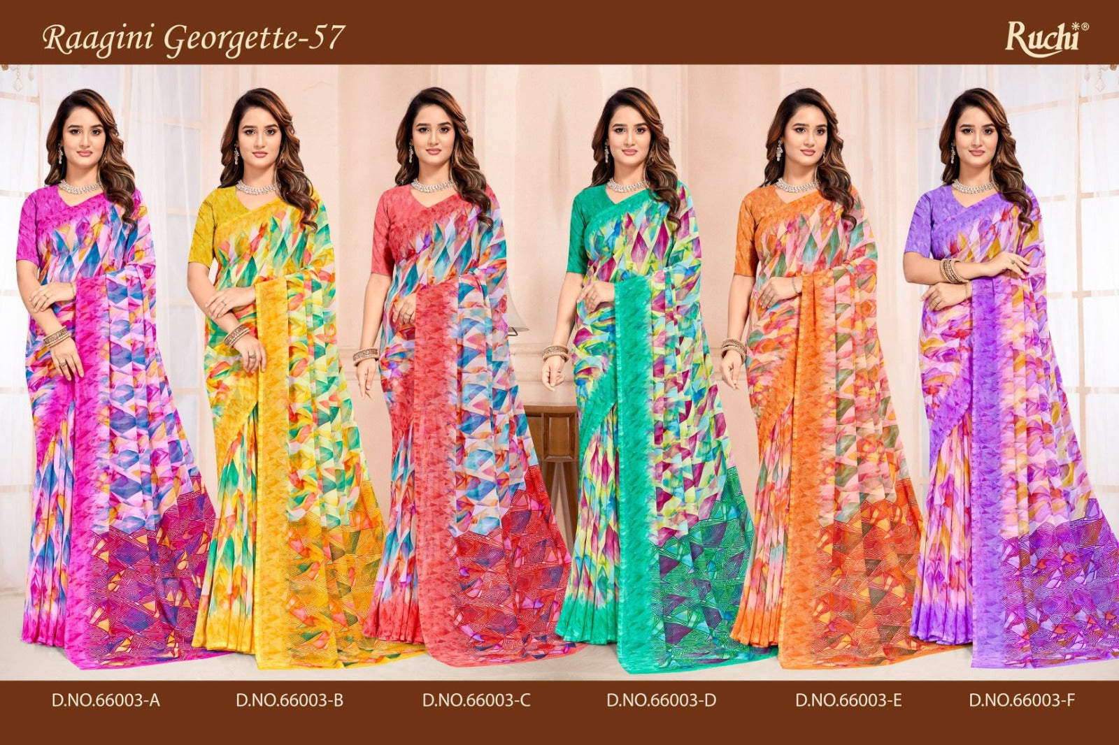 Raagini Georgette Vol 57 Ruchi Sarees Exporter Gujarat