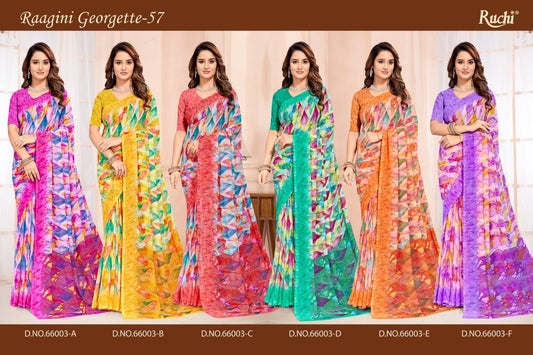 Raagini Georgette Vol 57 Ruchi Sarees Exporter Gujarat