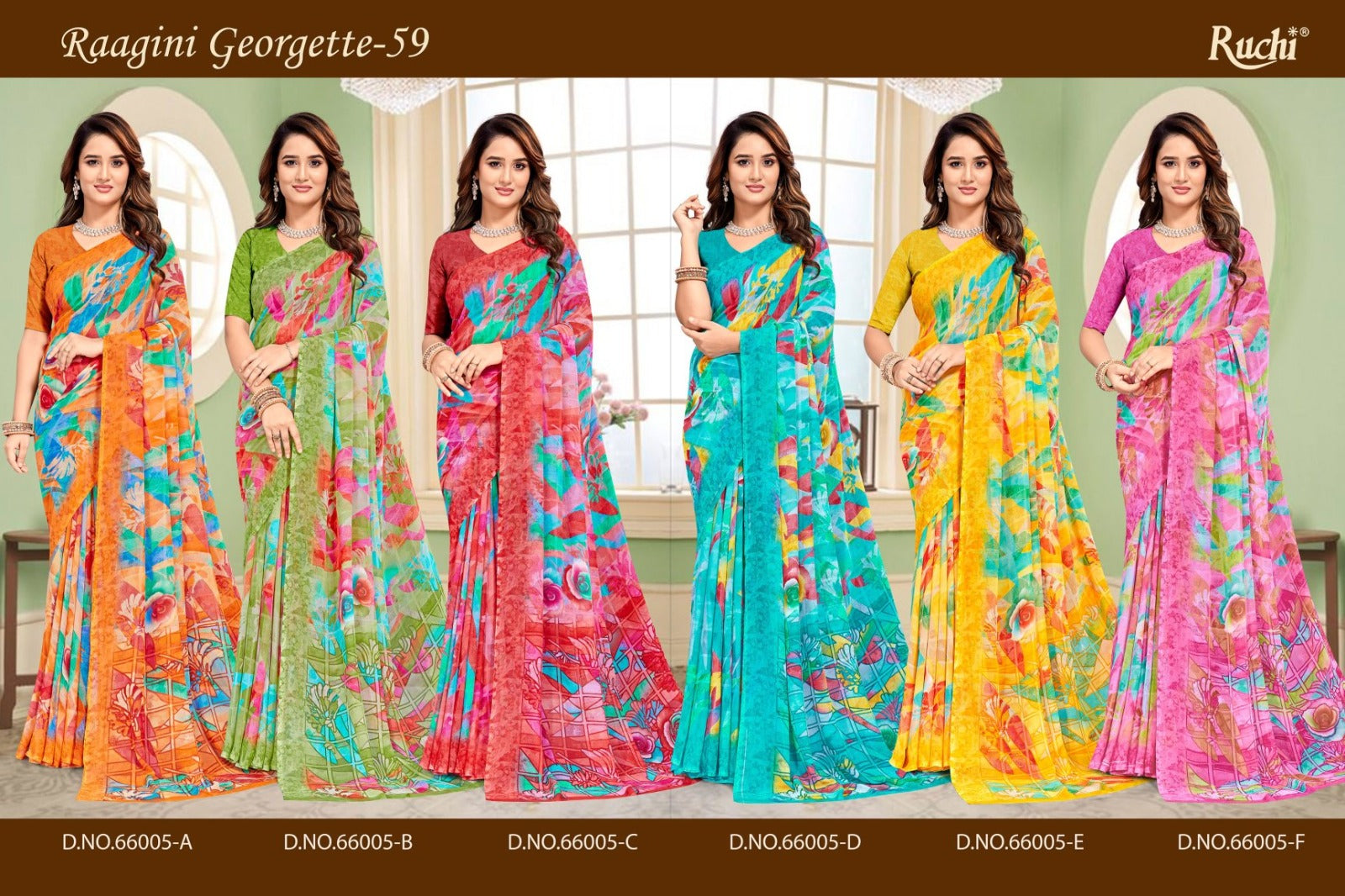 Raagini Georgette Vol 59 Ruchi Sarees Wholesaler Gujarat