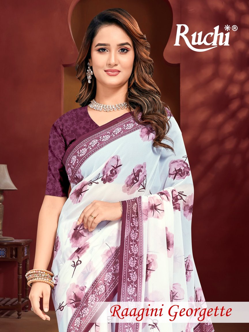 Raagini Georgette Vol 60 Ruchi Sarees Wholesaler Ahmedabad