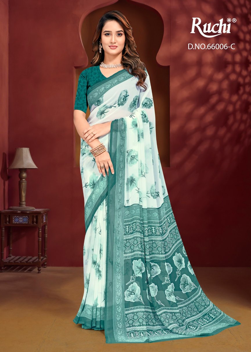 Raagini Georgette Vol 60 Ruchi Sarees Wholesaler Ahmedabad