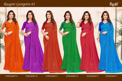 Raagini Georgette Vol 61 Ruchi Sarees Exporter Ahmedabad