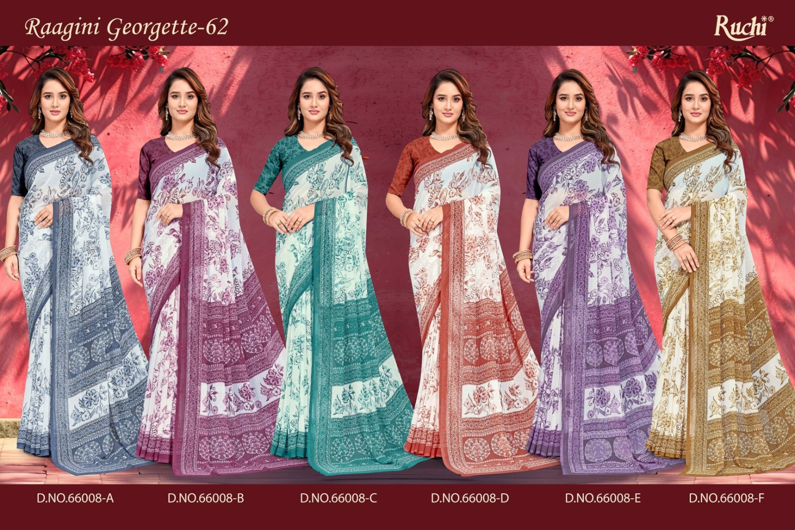 Raagini Georgette Vol 62 Ruchi Sarees Wholesale
