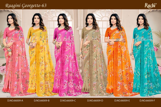 Raagini Georgette Vol 63 Ruchi Sarees Manufacturer