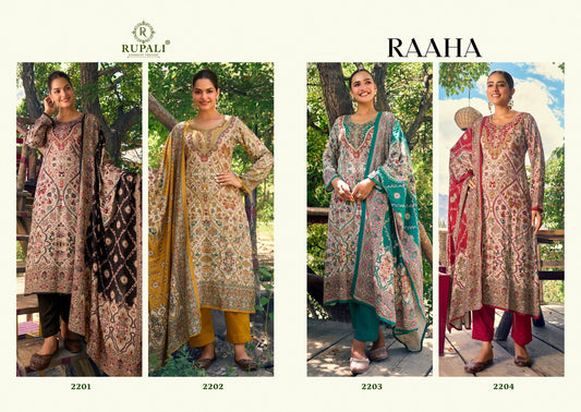 Raaha Rupali Viscose Pashmina Suits Exporter