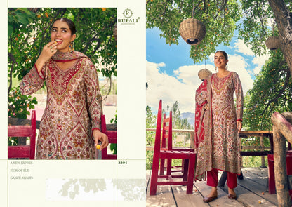 Raaha Rupali Viscose Pashmina Suits Exporter