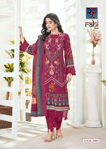 Raahat Vol 2 Rahi Fab Viscose Karachi Salwar Suits Exporter Gujarat