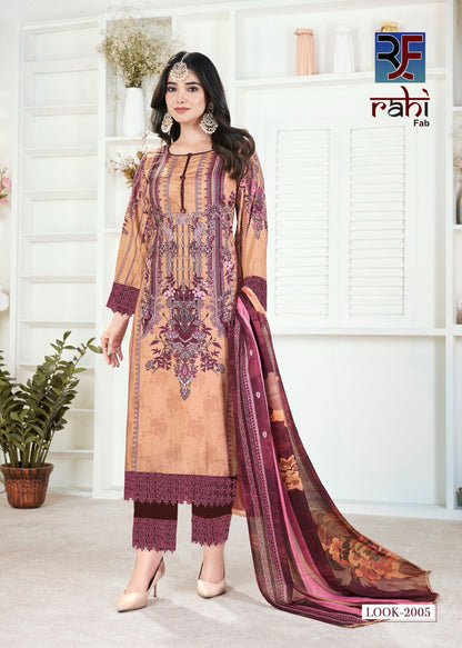 Raahat Vol 2 Rahi Fab Viscose Karachi Salwar Suits Exporter Gujarat