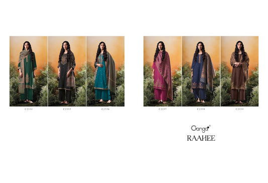 Raahee C2334 - C2339 Ganga Pashmina Suits Supplier Gujarat