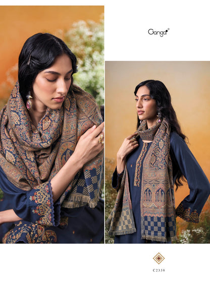 Raahee C2334 - C2339 Ganga Pashmina Suits Supplier Gujarat