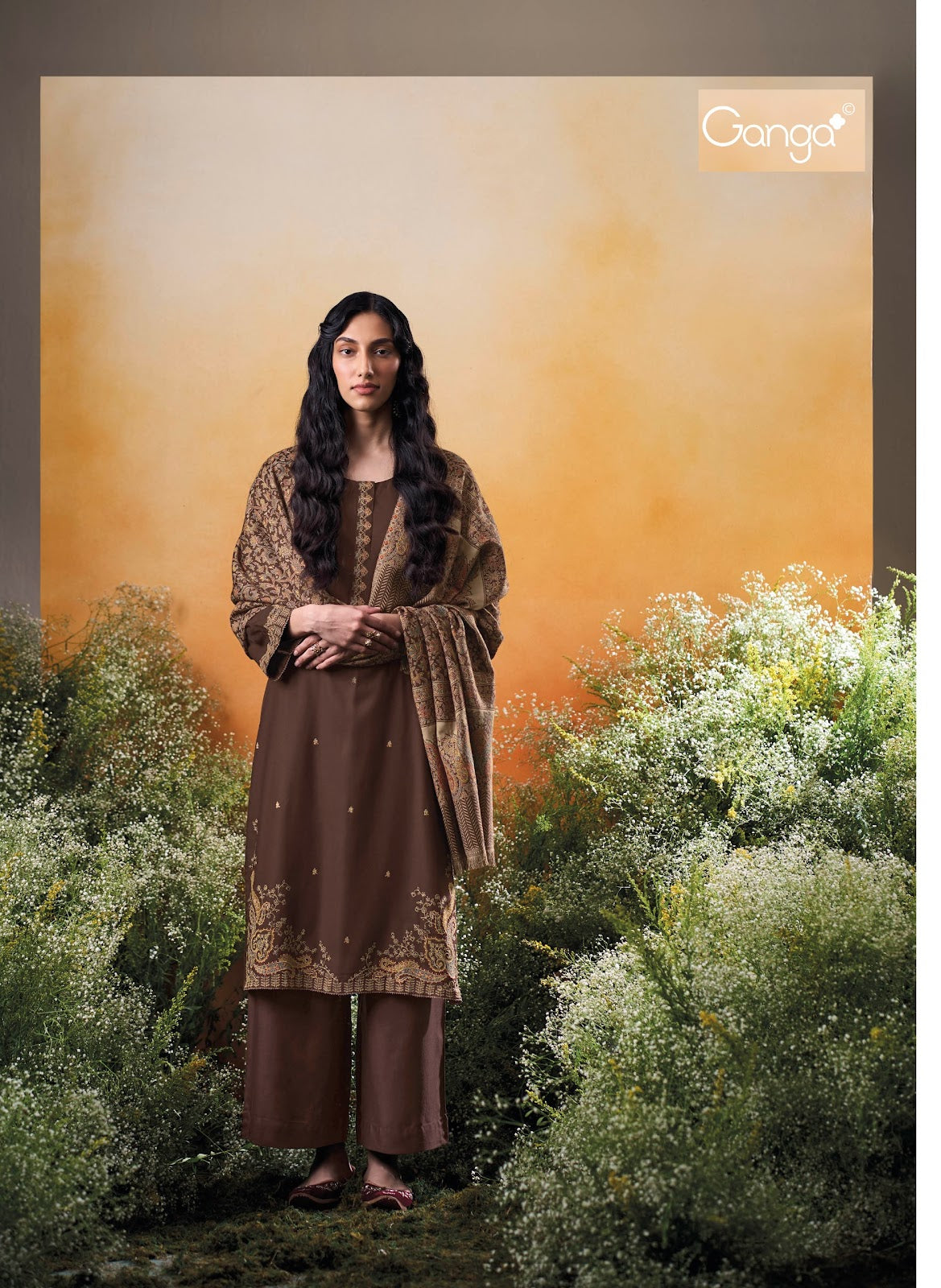 Raahee C2334 - C2339 Ganga Pashmina Suits Supplier Gujarat