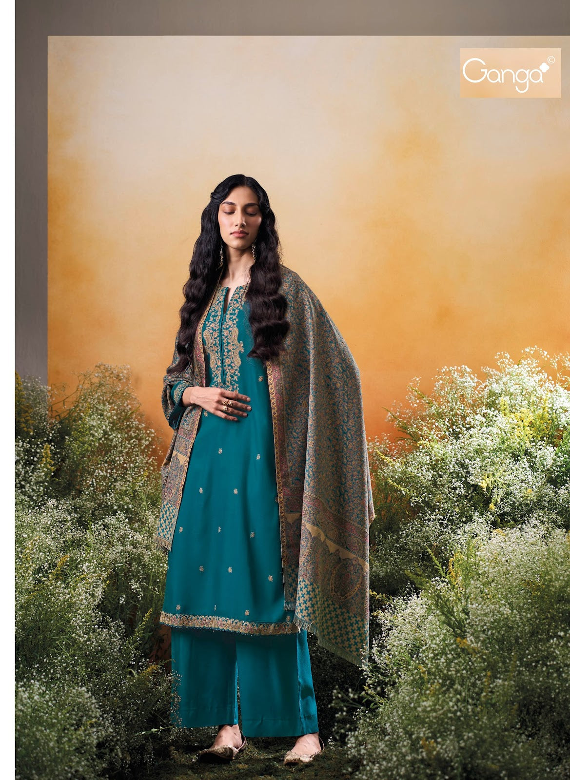 Raahee C2334 - C2339 Ganga Pashmina Suits Supplier Gujarat