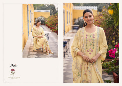 Raahi Jay Vijay Shai Chanderi Pant Style Suits Supplier