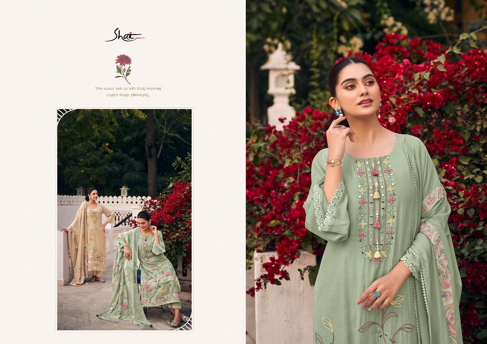 Raahi Jay Vijay Shai Chanderi Pant Style Suits Supplier