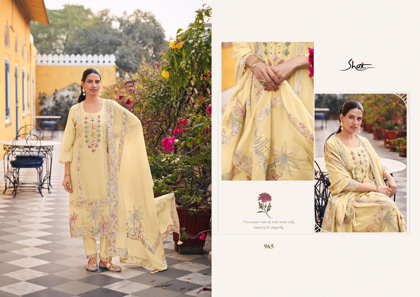 Raahi Jay Vijay Shai Chanderi Pant Style Suits Supplier