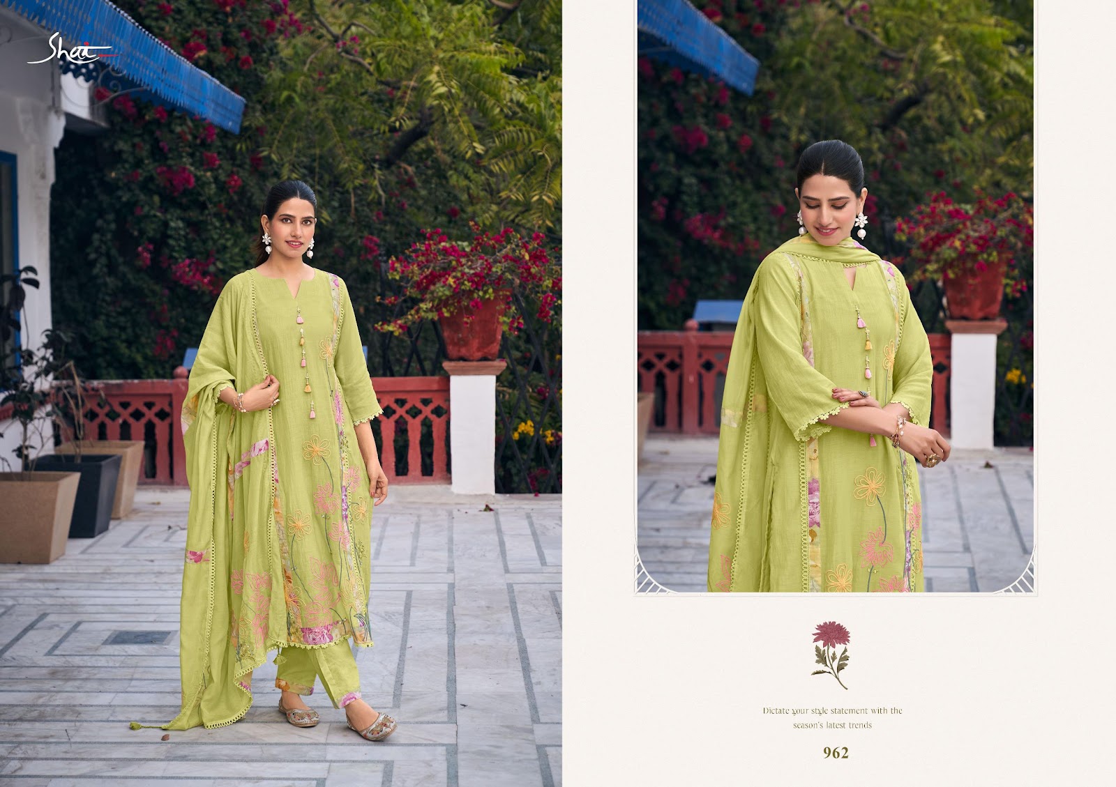 Raahi Jay Vijay Shai Chanderi Pant Style Suits Supplier