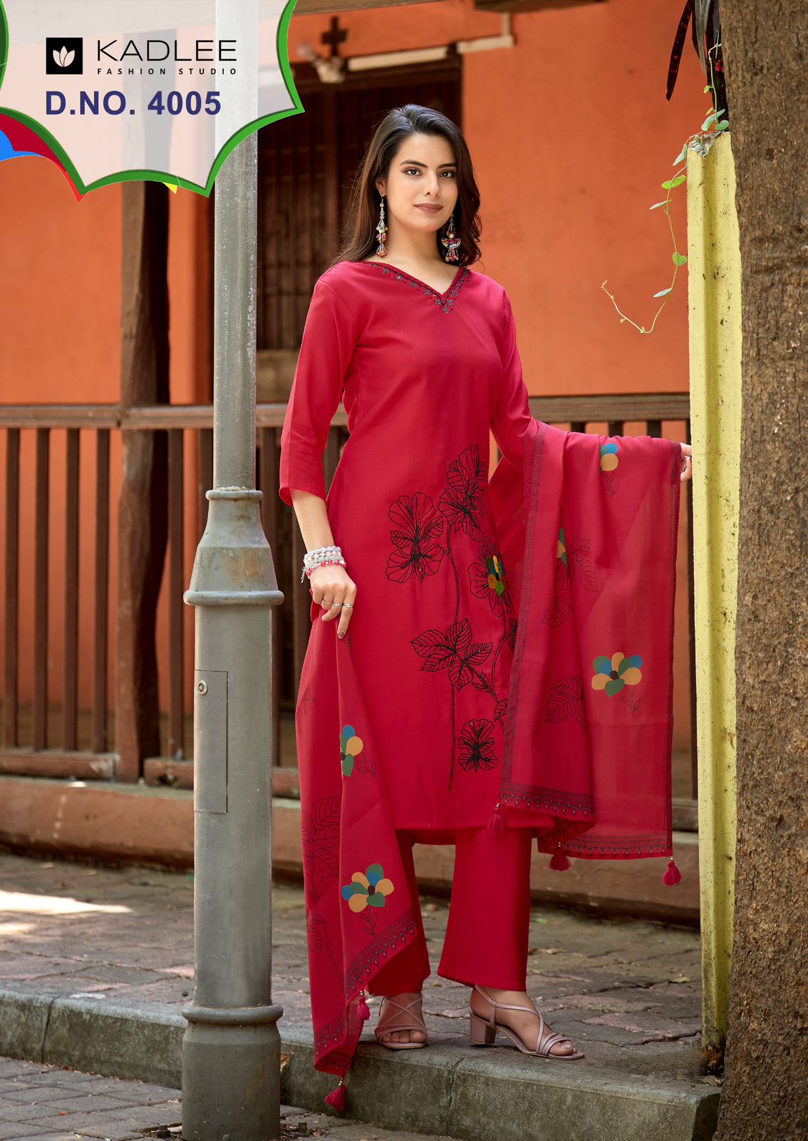 Raahi Kadlee Roman Silk Readymade Pant Style Suits Supplier