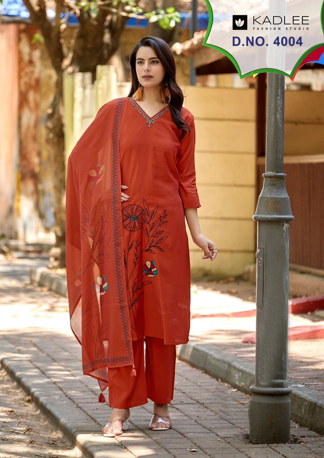 Raahi Kadlee Roman Silk Readymade Pant Style Suits Supplier
