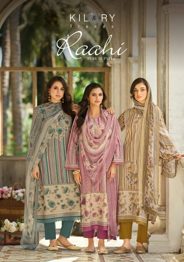 Raahi Kilory Lawn Cotton Pant Style Suits Manufacturer Gujarat