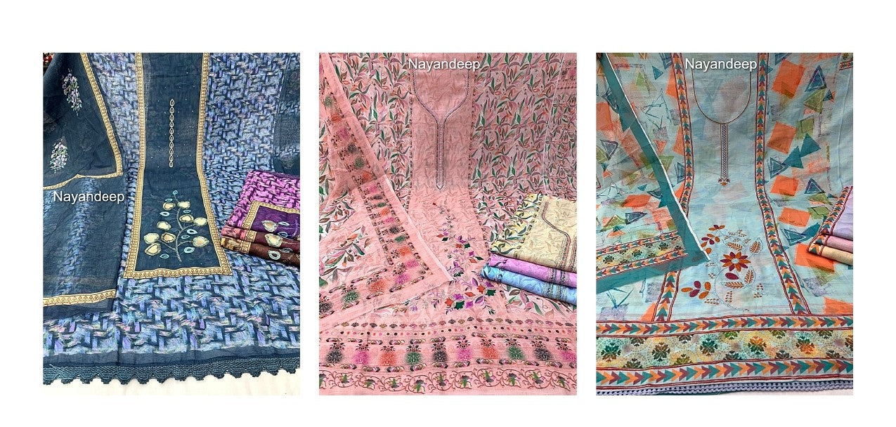 Raahi Nayandeep Linen Salwar Suits Manufacturer India