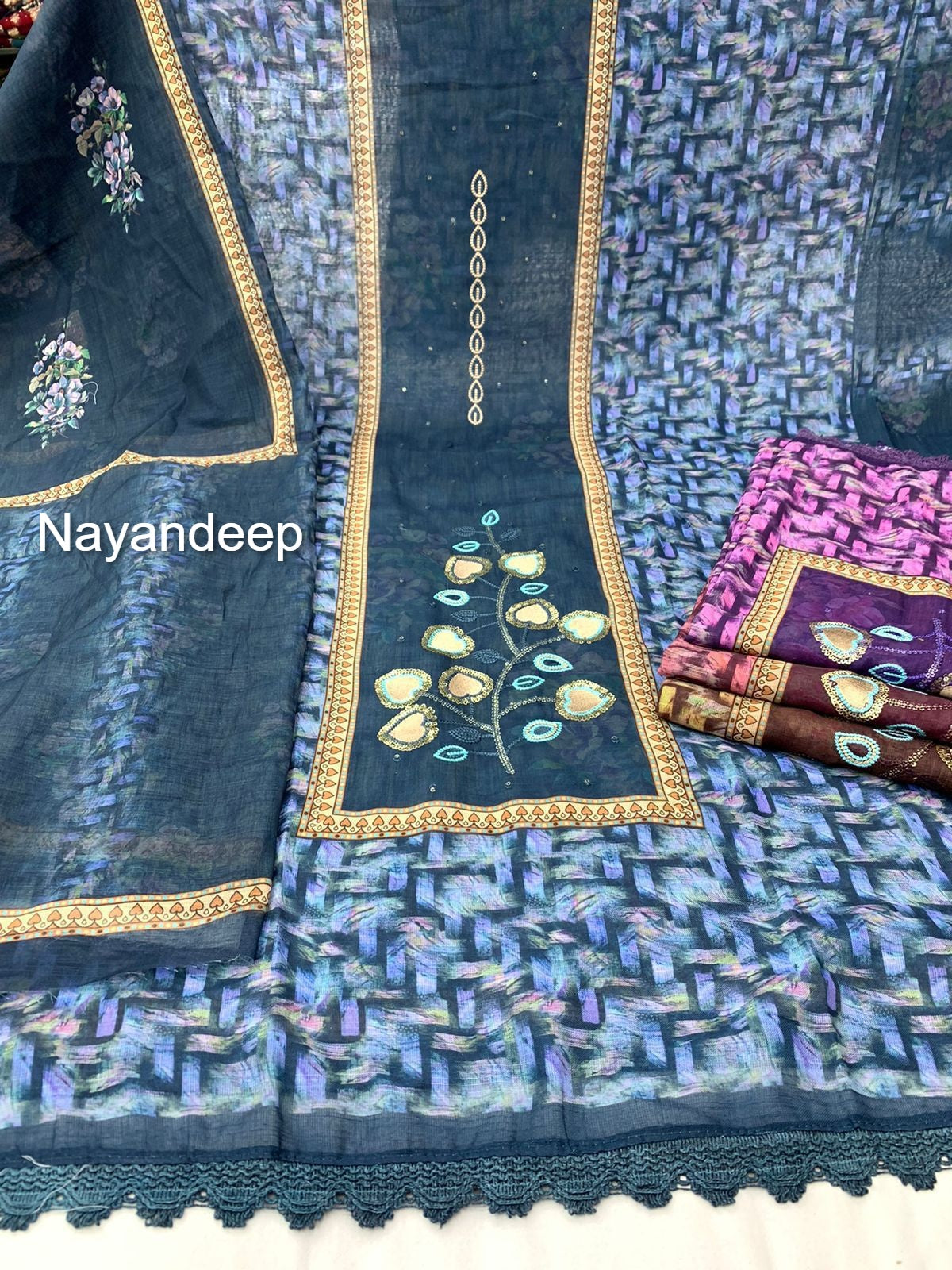 Raahi Nayandeep Linen Salwar Suits Manufacturer India