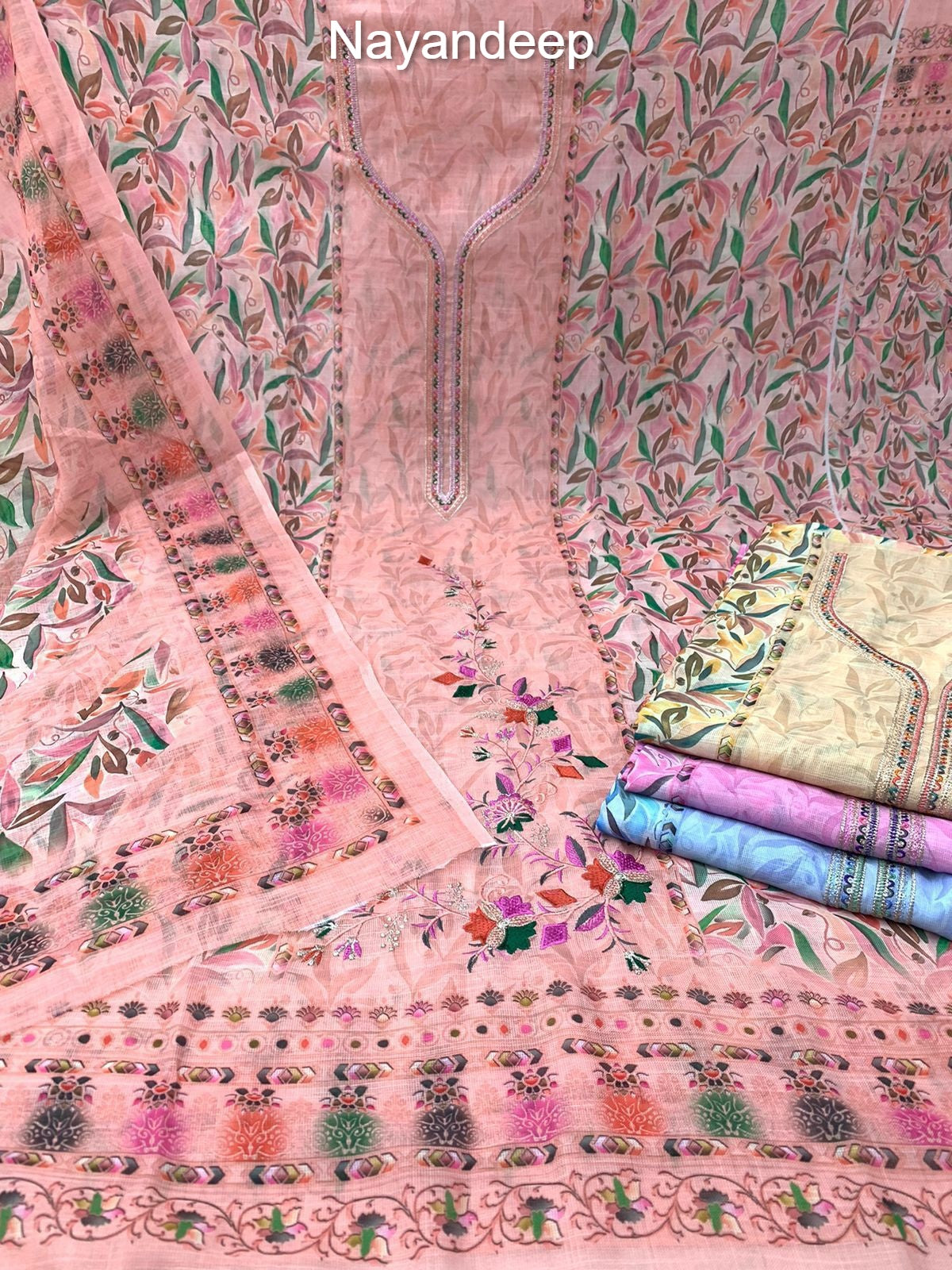 Raahi Nayandeep Linen Salwar Suits Manufacturer India