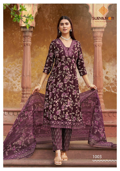 Raahi Vol 1 Suryajyoti Rayon Readymade Anarkali Suits Manufacturer