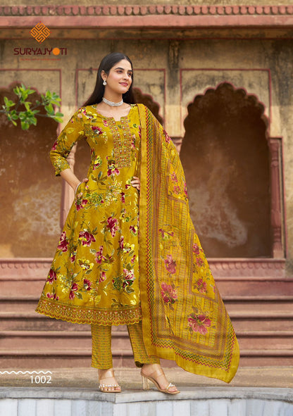 Raahi Vol 1 Suryajyoti Rayon Readymade Anarkali Suits Manufacturer