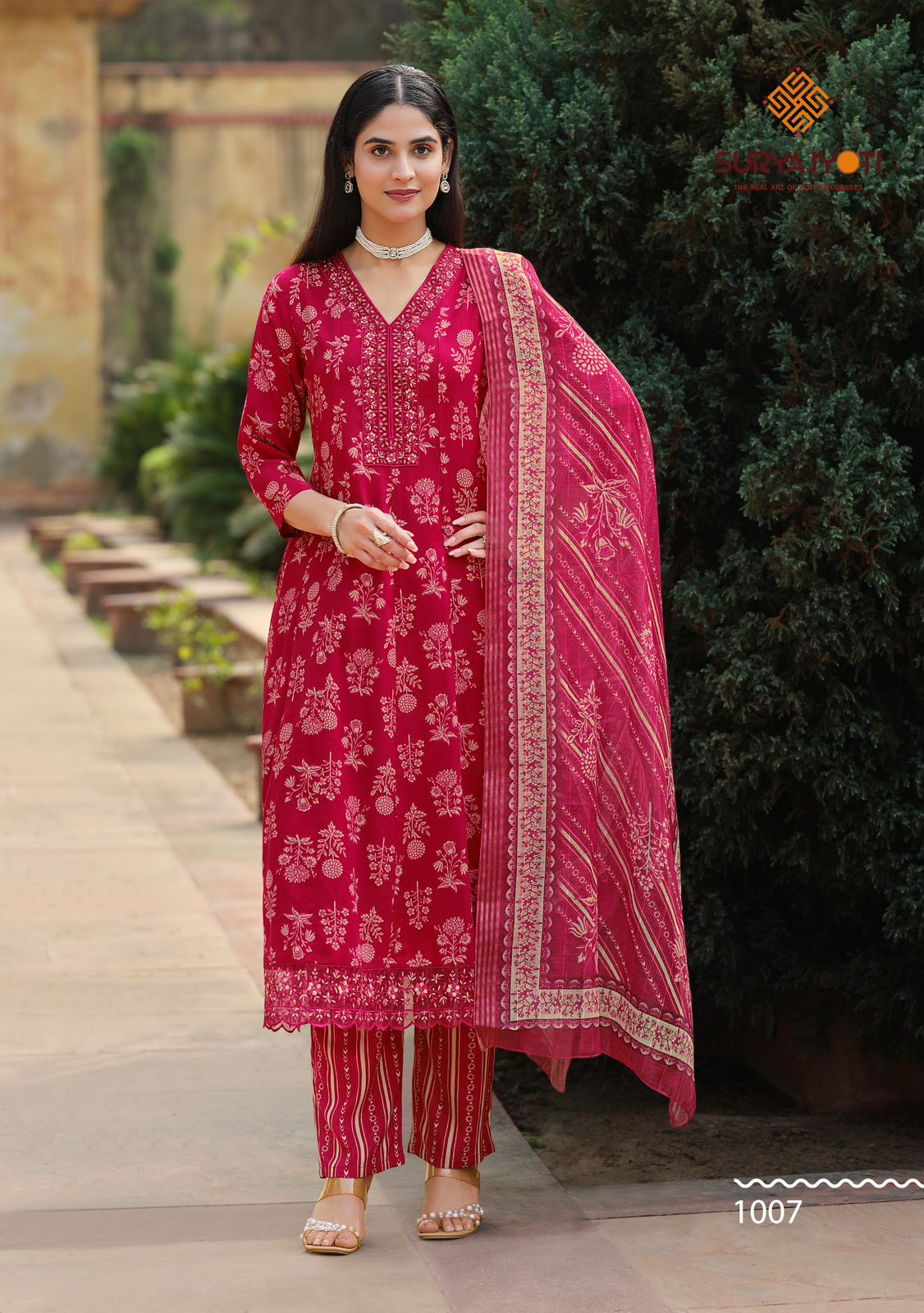 Raahi Vol 1 Suryajyoti Rayon Readymade Anarkali Suits Manufacturer