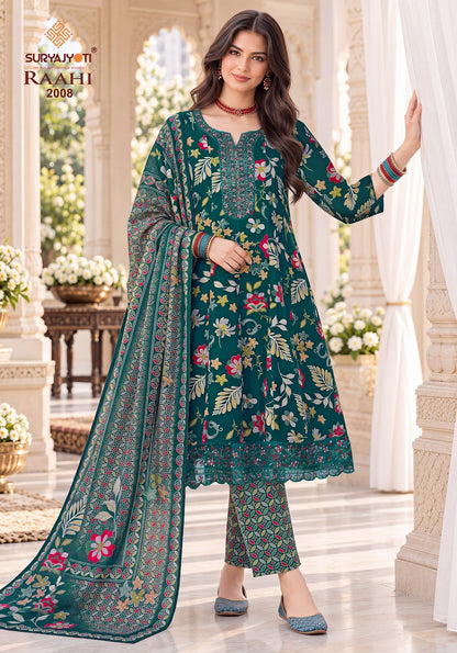 Raahi Vol 2 Suryajyoti Rayon Readymade Anarkali Suits Exporter Ahmedabad