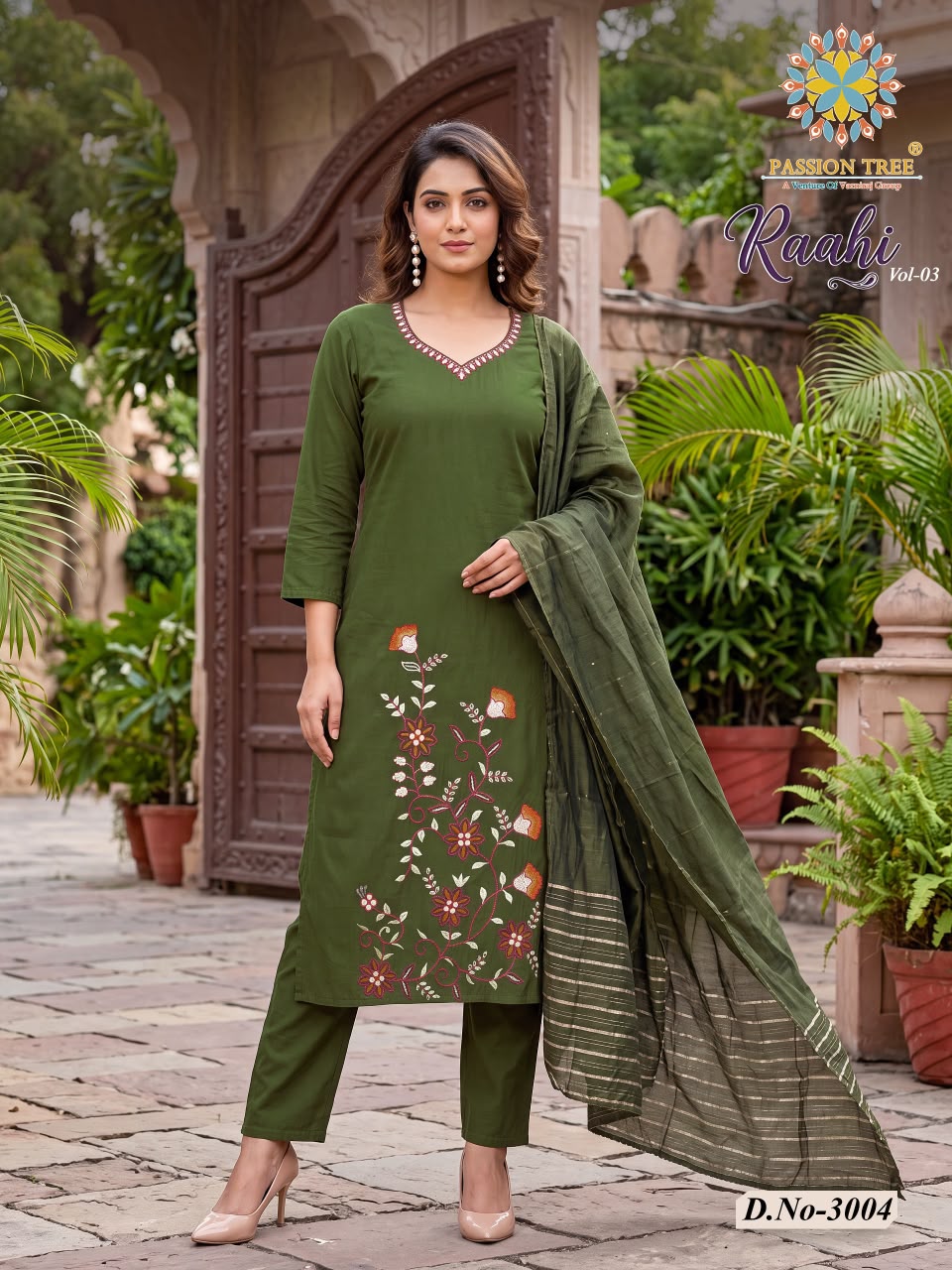 Raahi Vol 3 Passion Tree Roman Silk Readymade Pant Style Suits Exporter Gujarat